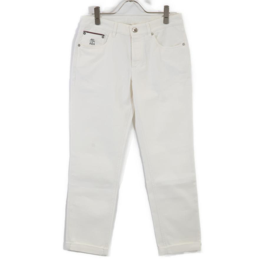 abcさん専用　ブルネロ クチネリ デニム パンツ ホワイト　46サイズ　新品 Brunello Cucinelli ブルネロクチネリ ホワイト コットン 1P刺繍