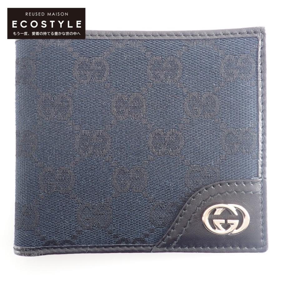 GUCCI（グッチ） 181671 インターロッキングG GGキャンバス/レザー 二