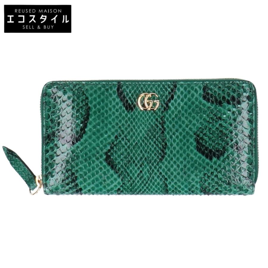 GUCCI（グッチ） 新品同様 456117 LU3XG 3120 パイソン ダブルG ジップ 