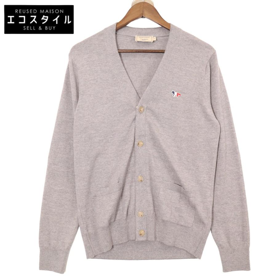 MAISON KITSUNÉ グレー カーディガン S 本物 美品 メゾンキツネ