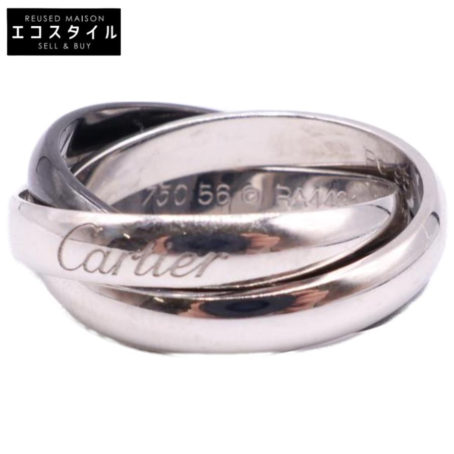Cartier（カルティエ） 750WG x Pd950 x セラミック トリニティ リング