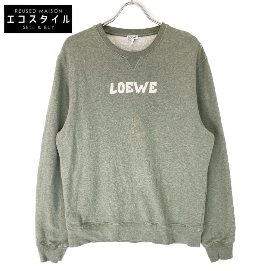 LOEWE（ロエベ） グリーン H526Y24X04 ロゴ刺繍 スウェット カーキ M 