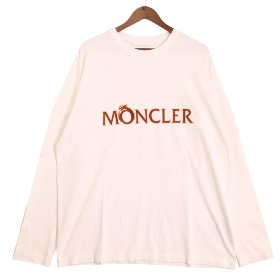MONCLER モンクレール 23年製 ホワイト LS T-SHIRT 辰年限定 ロゴ 長袖 