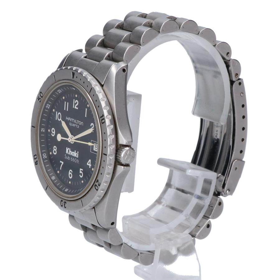 HAMILTON Khaki 660ft 9745A クォーツ腕時計 Hamilton Khaki Sub 660ft 9745B Quartz Green Dial 38 mm Used