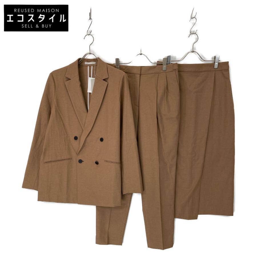 ICB 洗える LooseWeave ダブルブレストジャケット パンツ スカート 3点  