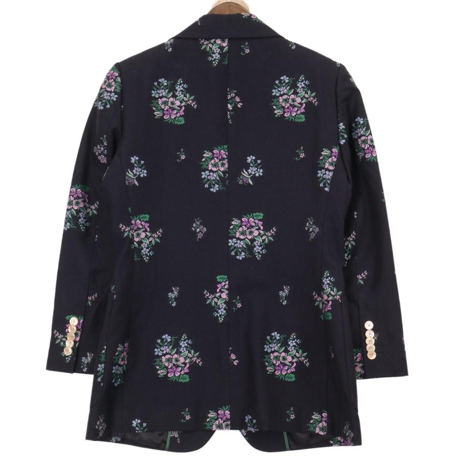 GUCCI グッチ ネイビー 18年 501147 ZLM27 ラベンダー 花刺繍 2B