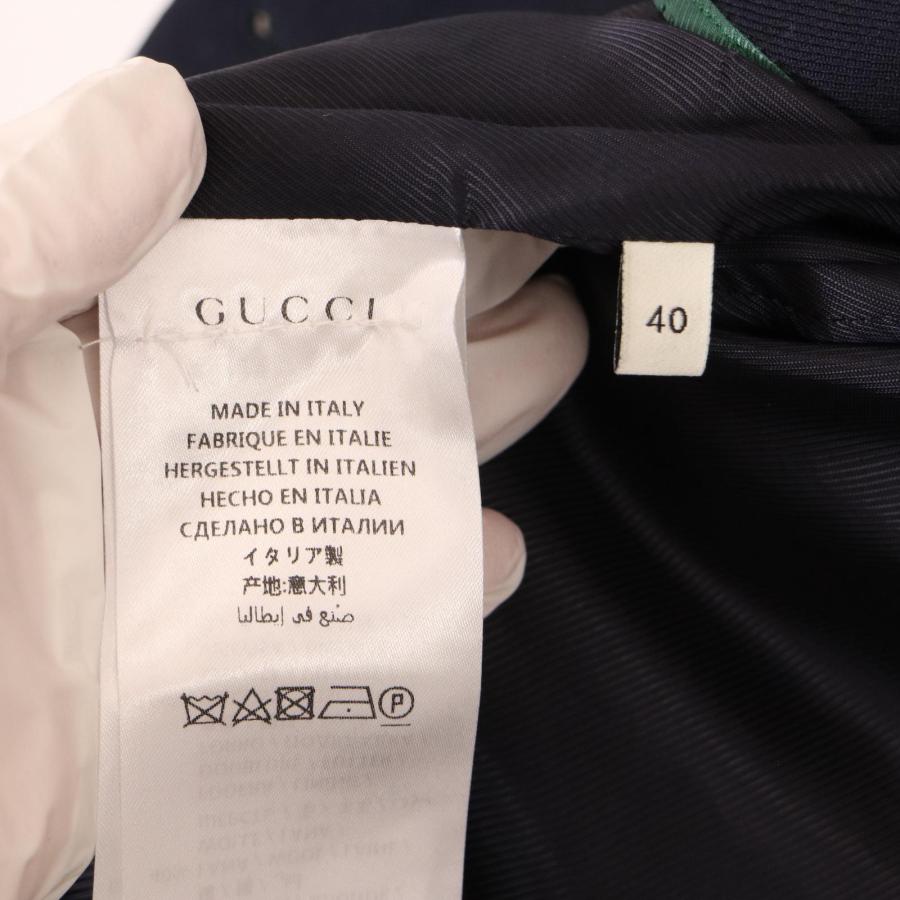 GUCCI グッチ ネイビー 18年 501147 ZLM27 ラベンダー 花刺繍 2B