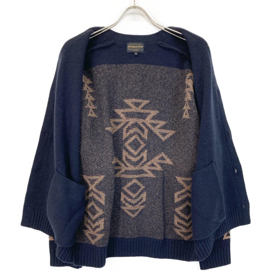 PENDLETON ペンドルトン 1575-6215 ネイビー ウール混 カーディガン M