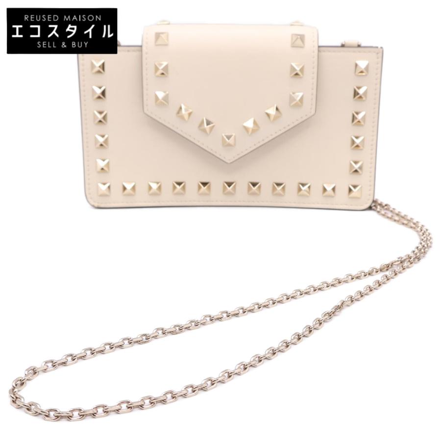 美品 VALENTINO ヴァレンティノ TW2P0Q13BOL ロックスタッズ チェーン 