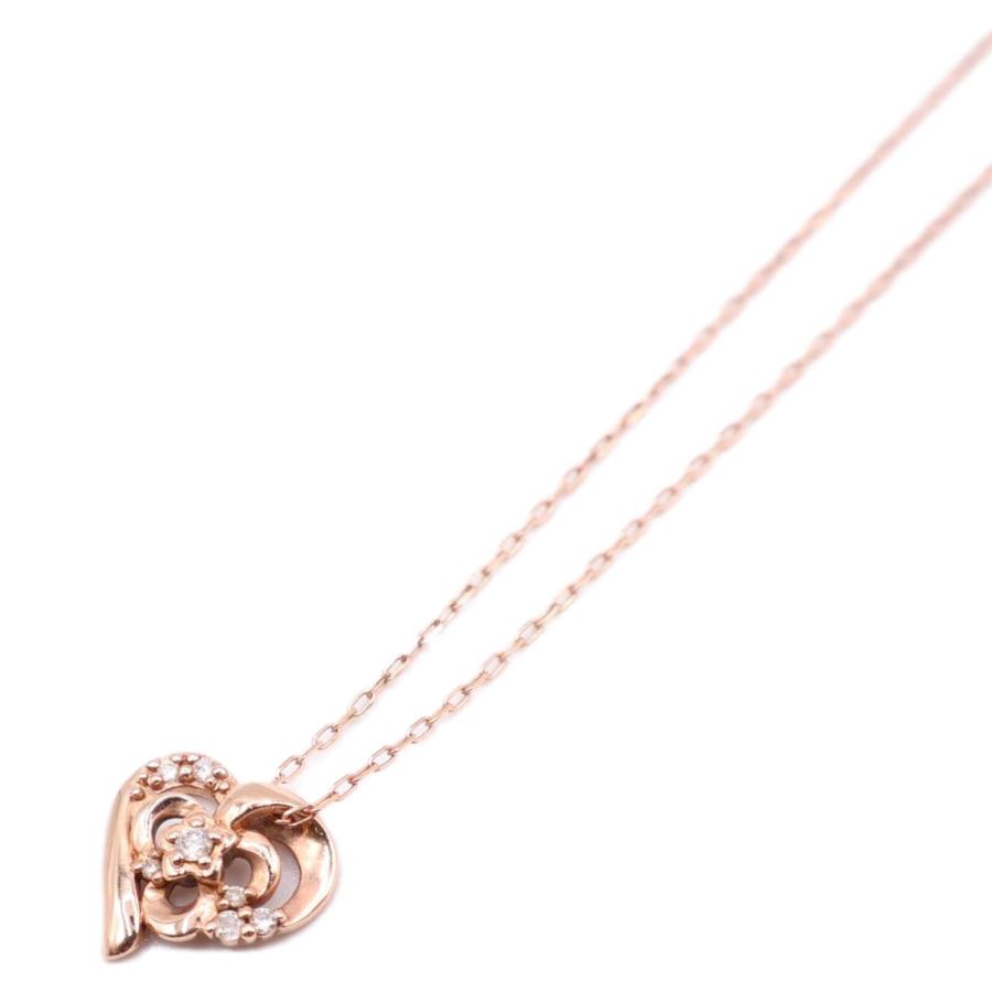 美品 ヨンドシー 4℃ K10 EVERY MOMENT WITH YOU ハート ダイヤモンド