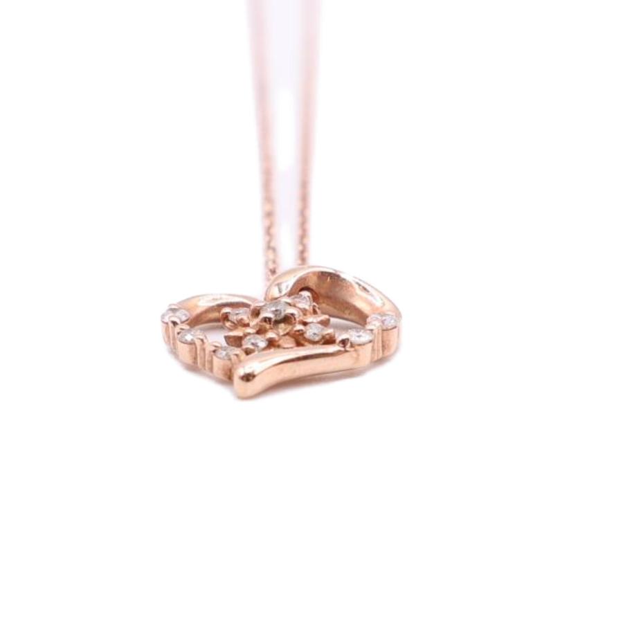 美品 ヨンドシー 4℃ 2014クリスマス限定 K10 ハート ダイヤモンド