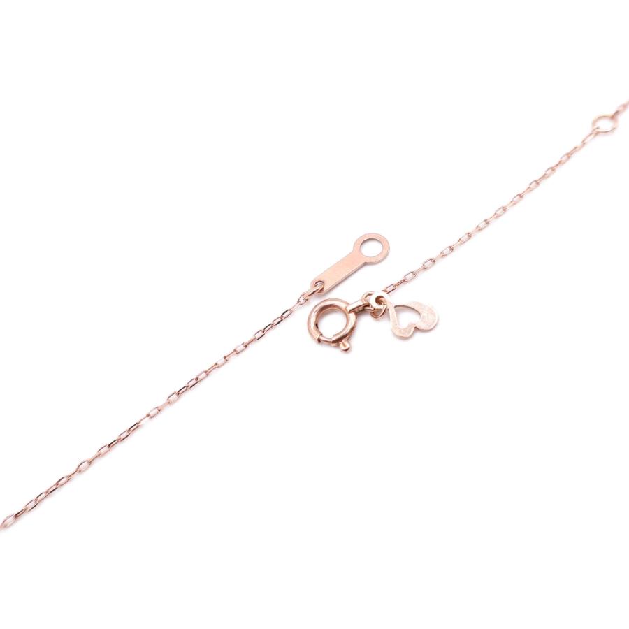 ★moy★4°C ネックレス 2014年 クリスマス限定 K10PG 美品 ヨンドシー 4℃ 2014クリスマス限定 K10 ハート ダイヤモンド