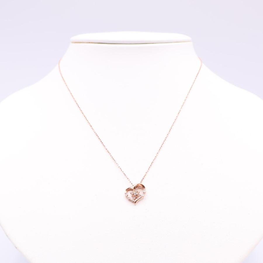 美品 ヨンドシー 4℃ 2014クリスマス限定 K10 ハート ダイヤモンド