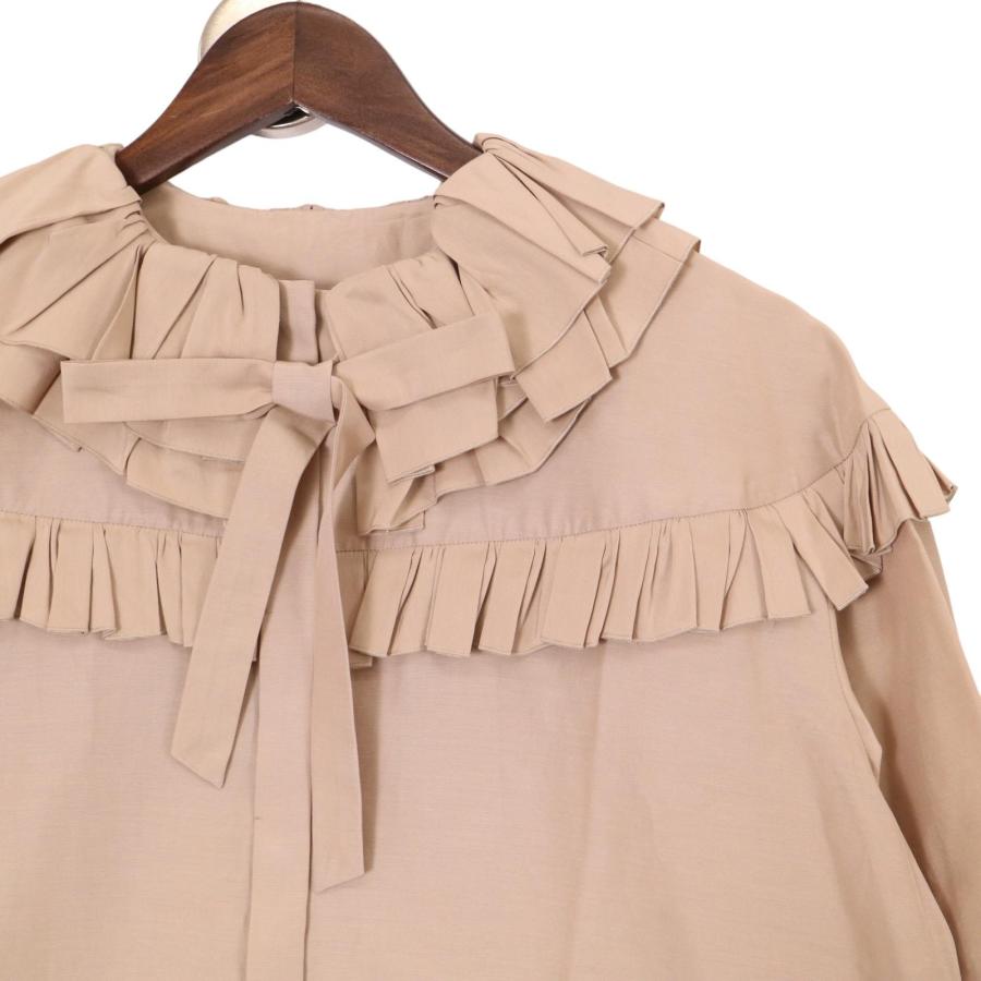 本日限定値下げ！Drawerドゥロワー コットンシルクダブルフリルカラー