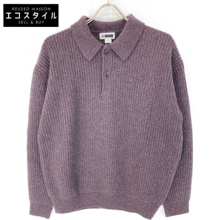 25AW】H BEAUTY&YOUTH ナッピングウール4Bポロカラーニット 【公式通販】