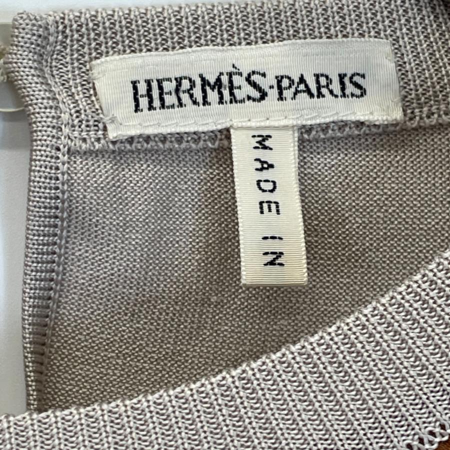 国内正規 HERMES エルメス マルジェラ期 シルクプリント 切り替え半袖  