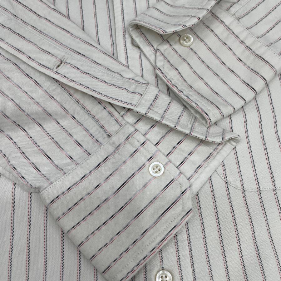 THOM BROWNE トムブラウン ホワイト ピンストライプ 長袖シャツ THOM BROWNE トムブラウン ホワイト ピンストライプ 長袖シャツ