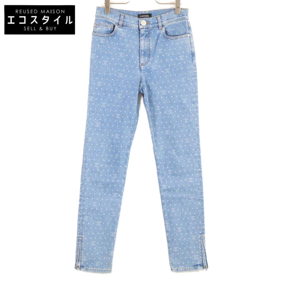 シャネル ココマーク 23SS デニムフリルパンツ ジーンズ シャネル ココマーク 23SS デニムフリルパンツ ジーンズ