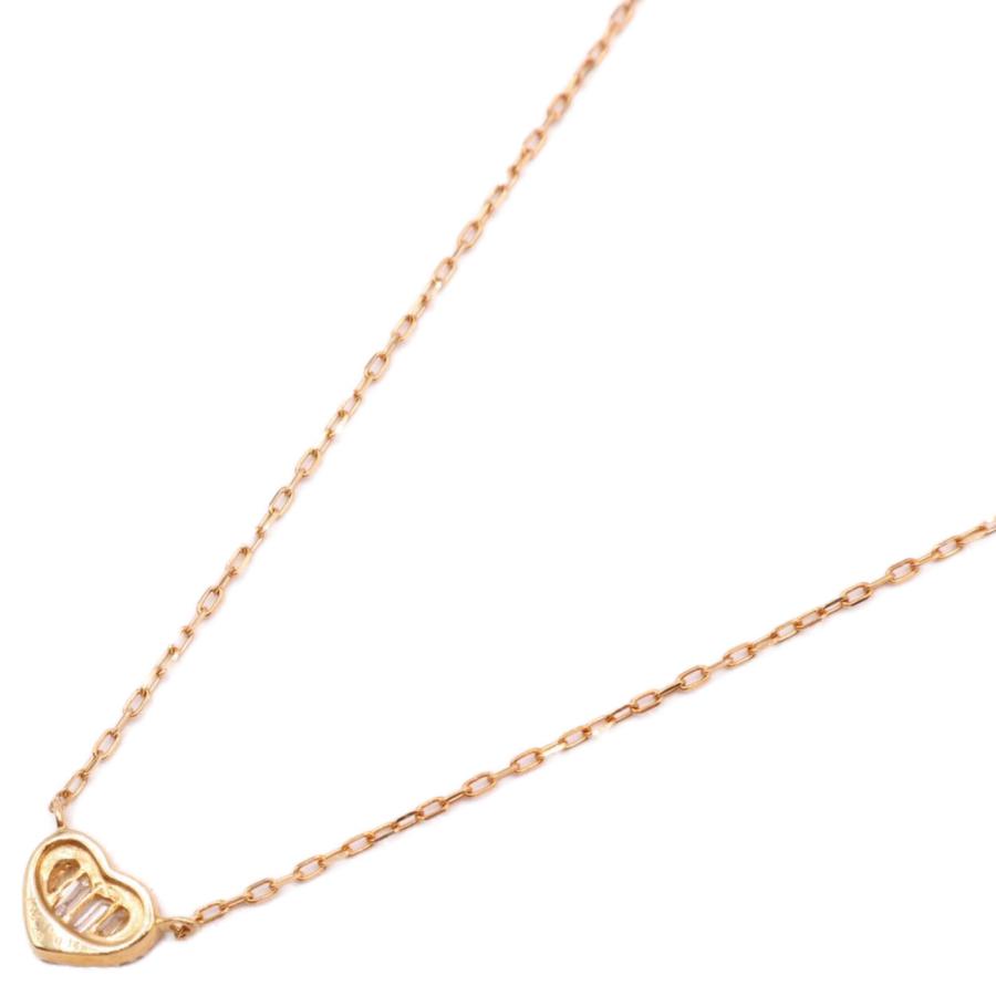 美品/ BELLESIORA ベルシオラ K18YG/ダイヤモンド0.14ct ハートトップ