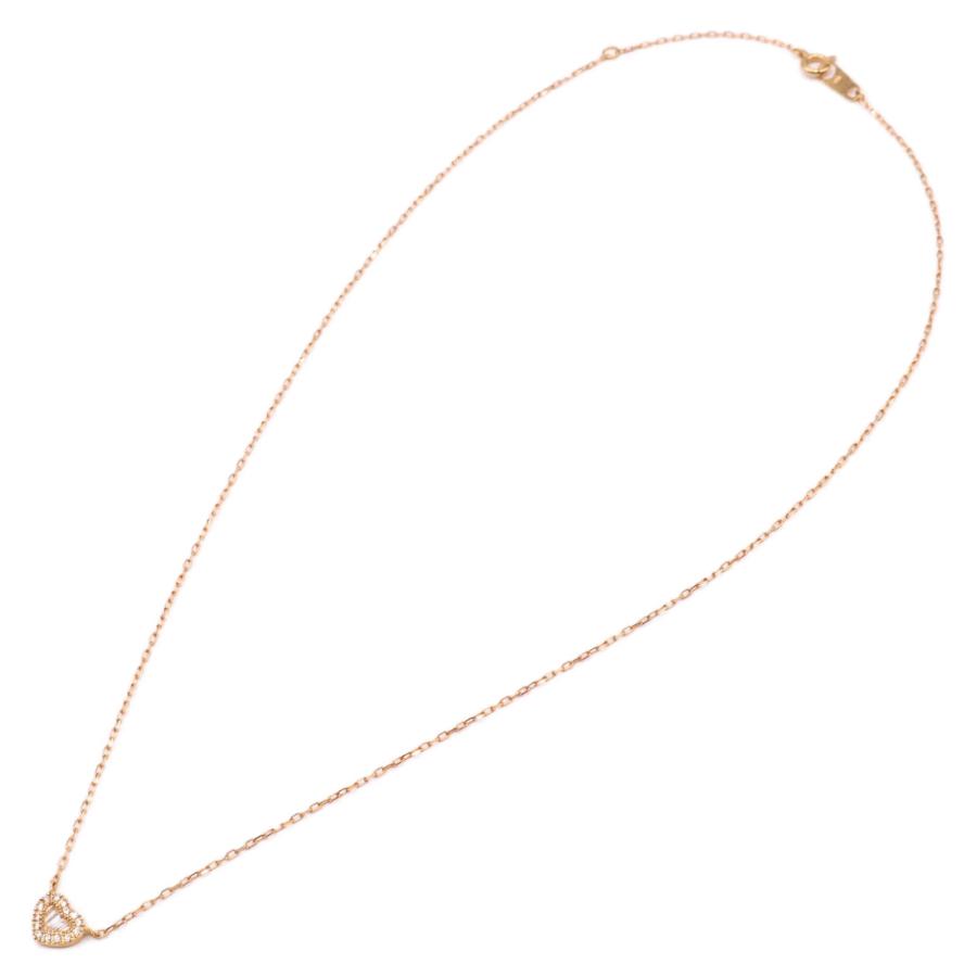 美品/ BELLESIORA ベルシオラ K18YG/ダイヤモンド0.14ct ハートトップ