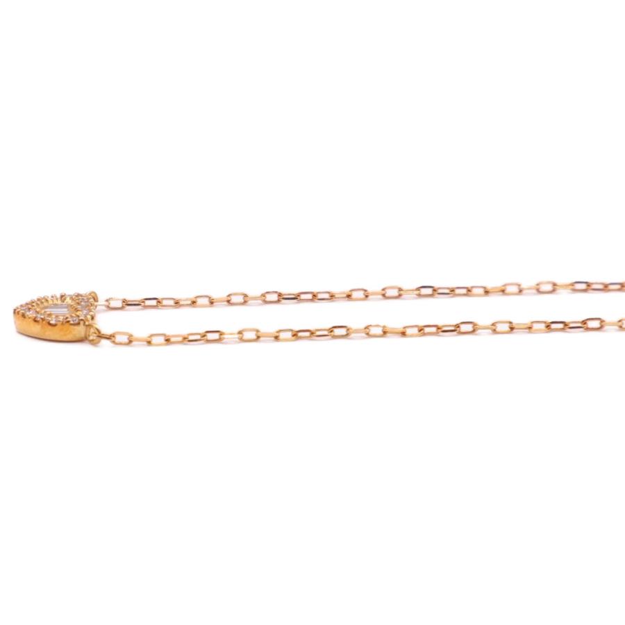 美品/ BELLESIORA ベルシオラ K18YG/ダイヤモンド0.14ct ハートトップ