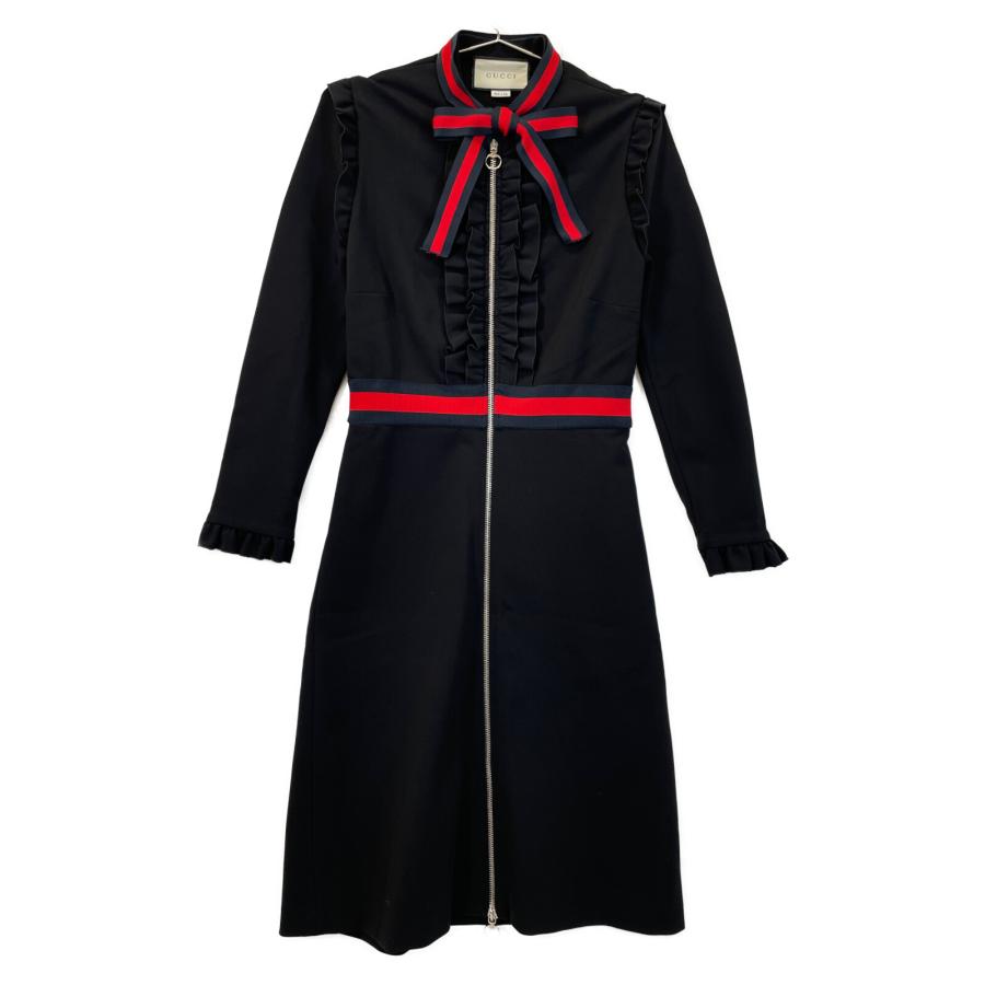 GUCCI（グッチ） ブラック 457032 X5C77 フロントZIP シェリーボウタイ