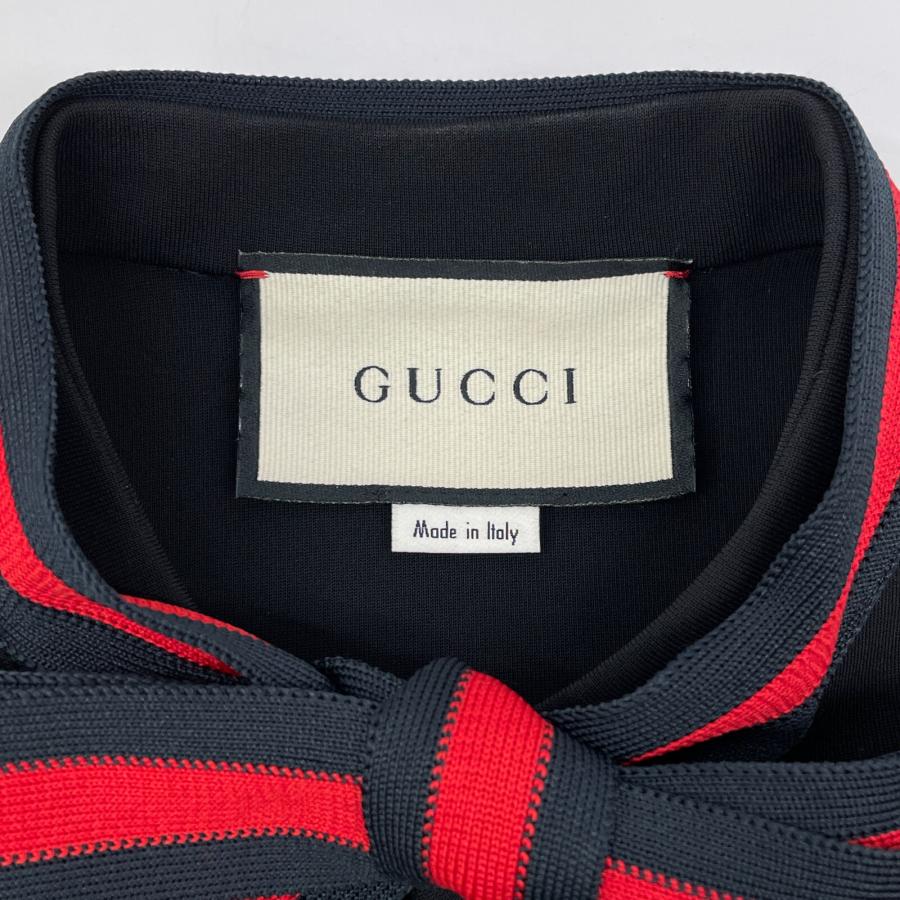 GUCCI（グッチ） ブラック 457032 X5C77 フロントZIP シェリーボウタイ