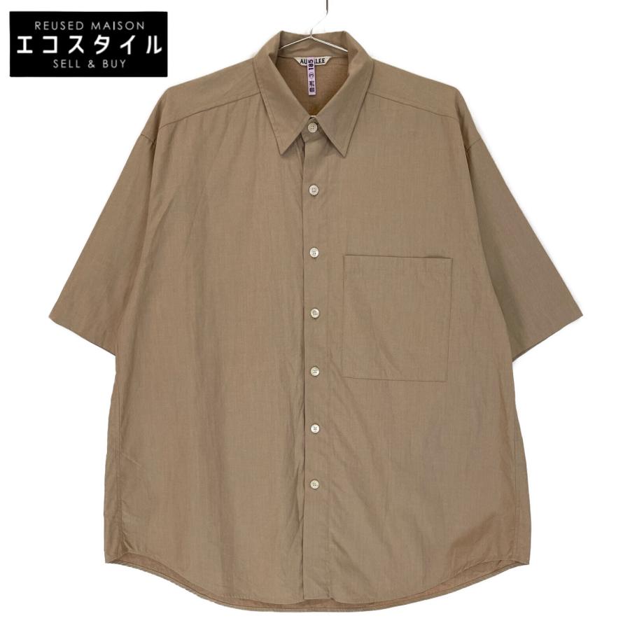 美品 AURALEE オーラリー A23SS03TN WASHED FINX TWILL BIG HALF