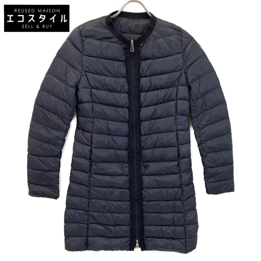 MONCLER モンクレール 17年製 HEMATITE ノーカラーロングダウン 