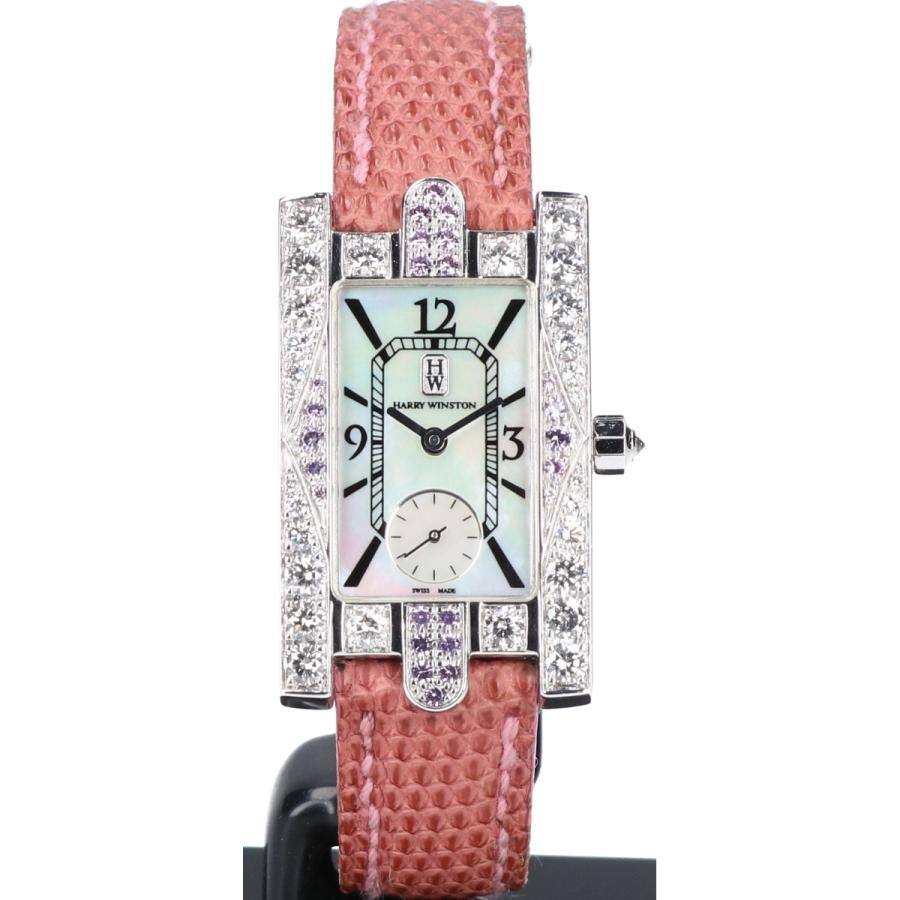 ハリーウィンストン 750WG 310/LQWL.M/A07 ダイヤ×パープルサファイア アヴェニューオーロラ クオーツ HARRY WINSTON ハリーウィンストン 750WG 310/LQWL.M/A07 ダイヤ