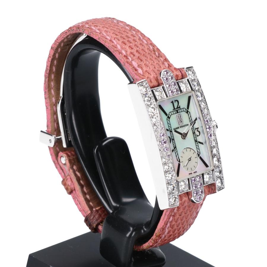 ハリーウィンストン 750WG 310/LQWL.M/A07 ダイヤ×パープルサファイア アヴェニューオーロラ クオーツ HARRY WINSTON - ハリーウィンストン 750WG 310/LQWL.M/A07 ダイヤ