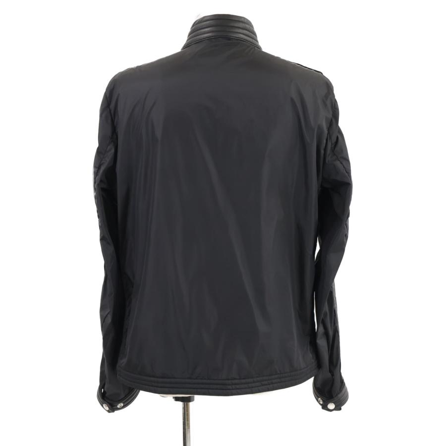 美品/国内正規 MONCLER モンクレール DAQUIN ラムレザー切替 ナイロン 