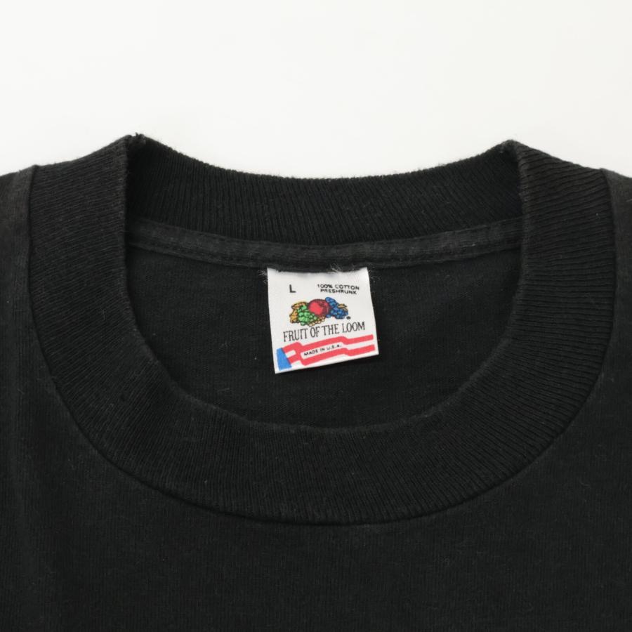FRUIT OF THE LOOM フルーツオブザルーム ブラック 90'S シングルステッチ social Tees inc プリント Tシャツ L FRUIT OF THE LOOM（フルーツオブザルーム） ブラック 90'S シングル