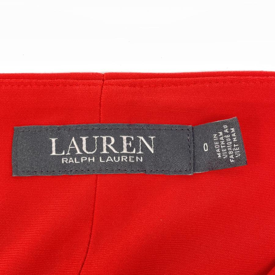 LAUREN RALPH ローレン ラルフローレン レッド ノースリーブ ドレープ