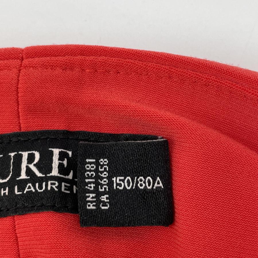 LAUREN RALPH ローレン ラルフローレン レッド ノースリーブ ドレープ