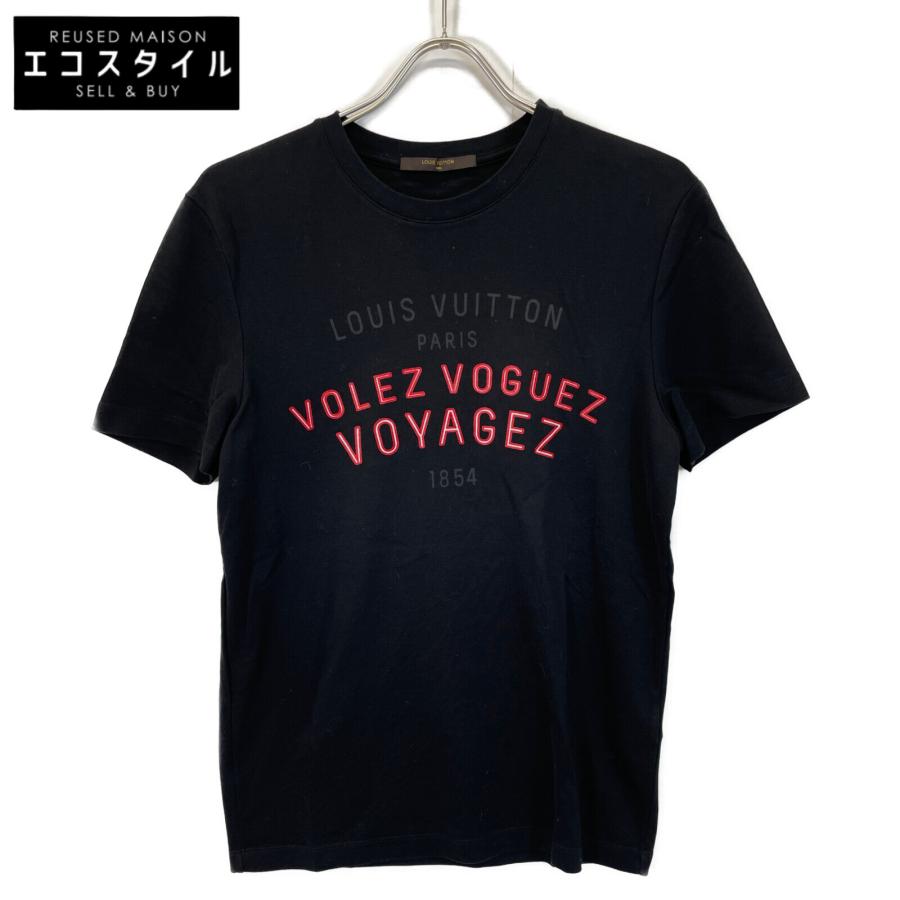 ルイヴィトン XLサイズ Tシャツ ソルトプリント 半袖 ブラック黒 ブルー ルイヴィトン XLサイズ Tシャツ ソルトプリント 半袖 ブラック黒