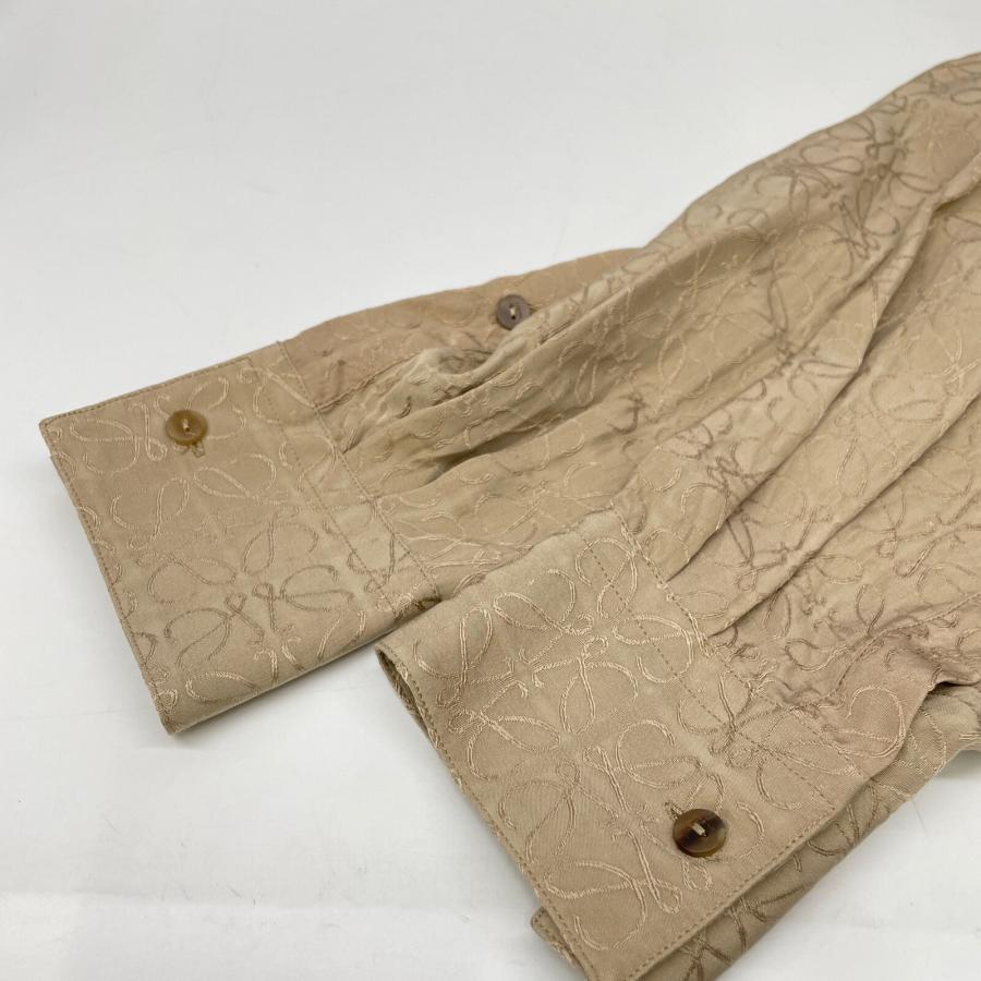 （美品）ロエベ LOEWE ワンピース ジレ　柔らかいラムレザースエード LOEWE (ロエベ) レザー チャンキー アナグラム ピンバックル ベルト