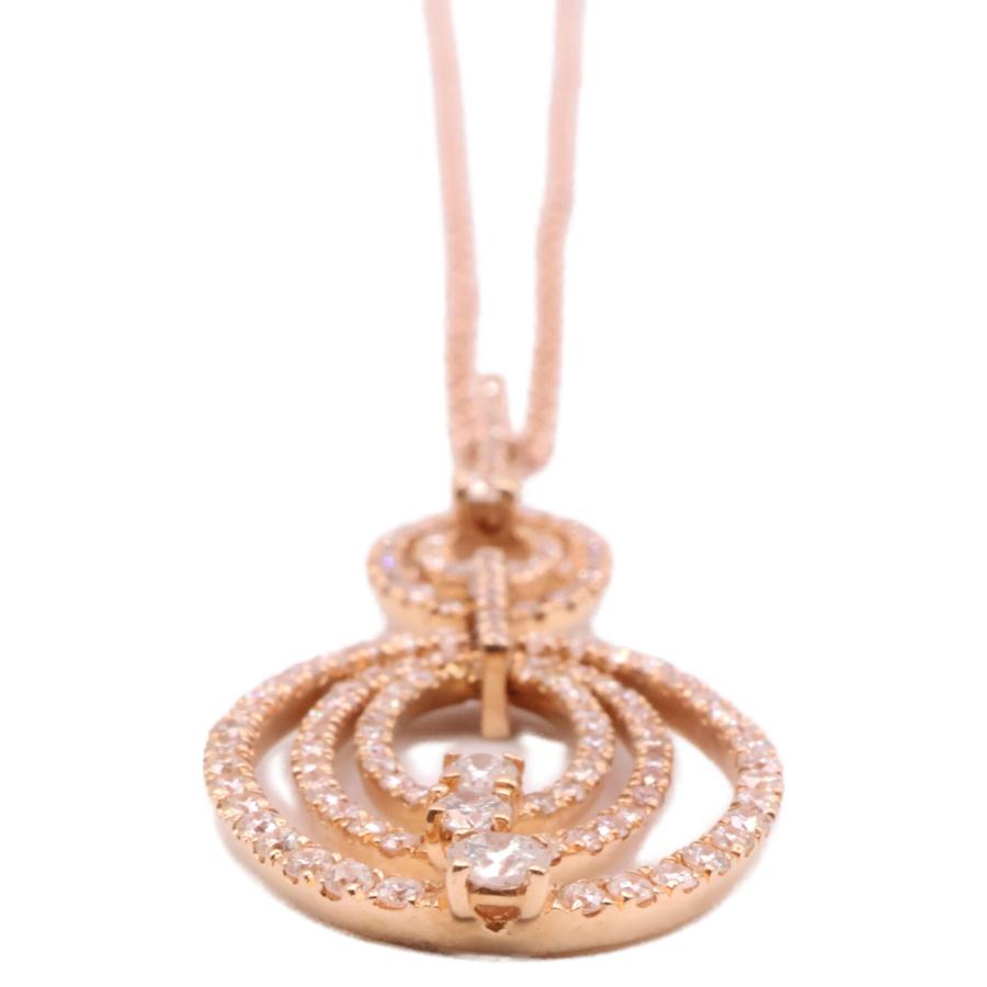 Miryam ミリアム K18 1.03ct ダイヤモンド デザイン ネックレス ピンク 