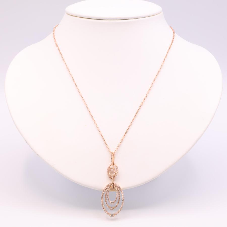 Miryam ミリアム K18 1.03ct ダイヤモンド デザイン ネックレス ピンク 