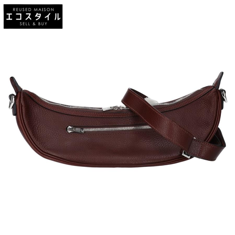 新品同様 MANSO 万双 m00000216 シモーネ ボディバッグ ダークブラウン  