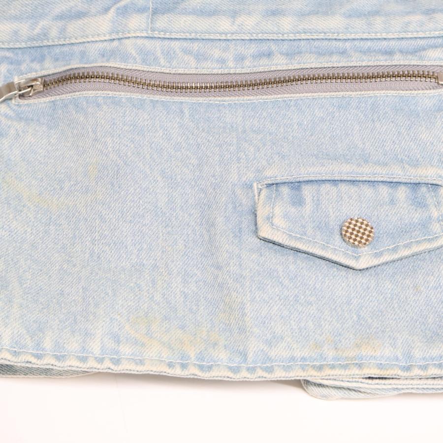 PHENOMENON（フェノメノン） ×MCM ライトブルー デニム ライダース