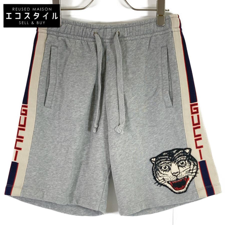 【人気】GUCCI グッチ　パンツ　ハーフパンツ　ロゴ　Sサイズ　お買い得 送料込】GUCCI ロゴ入りパターンショーツ (GUCCI/ハーフ