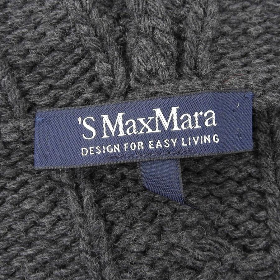 【美品】エスマックスマーラ ニットコート カシミア混 ケーブル編み 美品】エスマックスマーラ ニットコート カシミア混 ケーブル編み Max