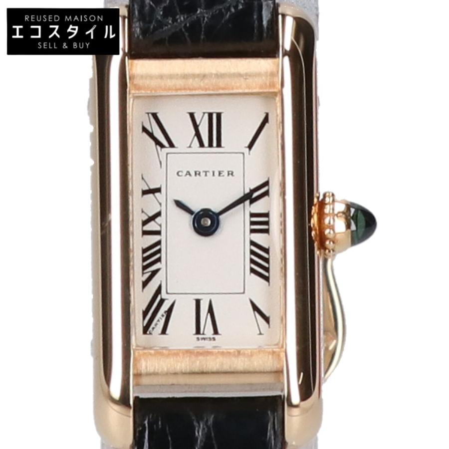 専用★Cartier カルティエ★タンク アロンジェ K18WG カルティエ タンクCartier TANK 金無垢WG アロンジェ正規 動作良好