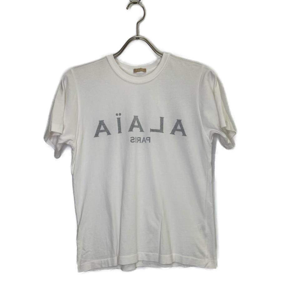 美品/国内正規 ALAIA アライア AA9H0251RJ010 ロゴ 半袖Tシャツ 