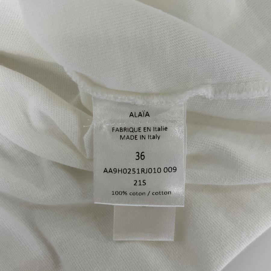 美品/国内正規 ALAIA アライア AA9H0251RJ010 ロゴ 半袖Tシャツ 