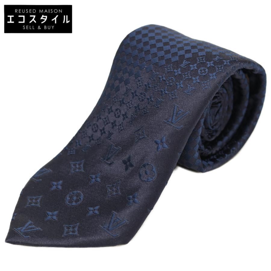 LOUIS VUITTON ルイヴィトン ネクタイ美品モノグラムシルク