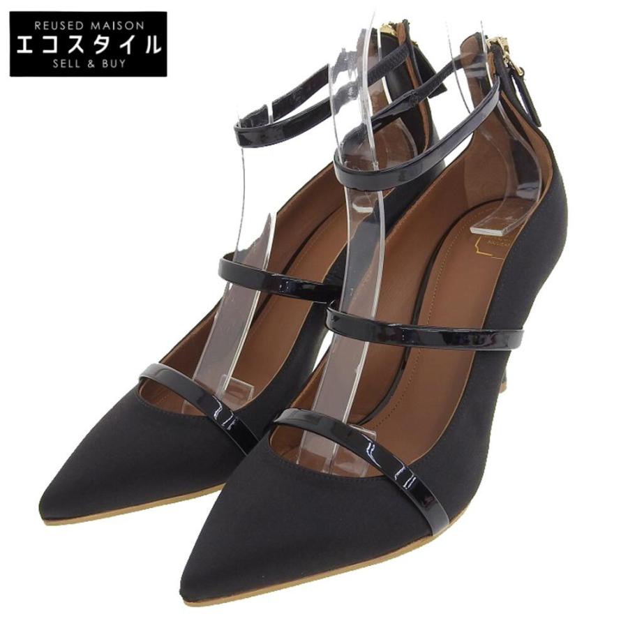 Malone Souliers サテン アンクルストラップ ハイヒール パンプス 