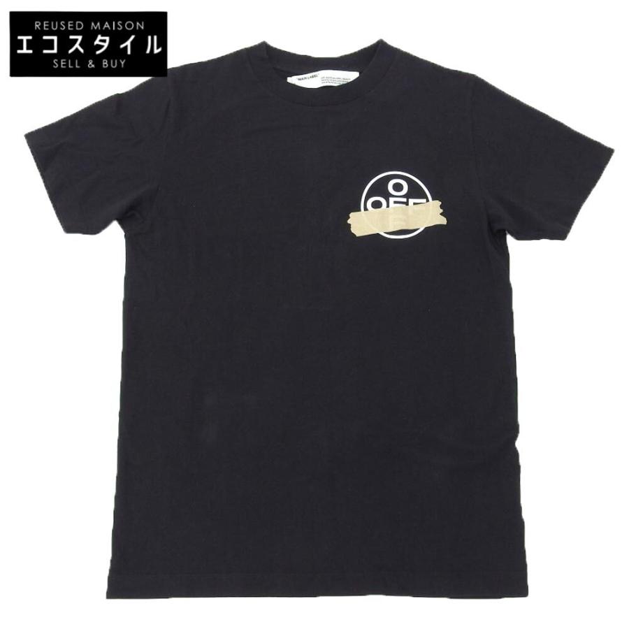 オフホワイト Off-White オフホワイト コットン 半袖 Tシャツ トップス メンズ ブラック S OMAA027R20185002 S Off-White オフホワイト コットン 半袖 Tシャツ トップス メンズ