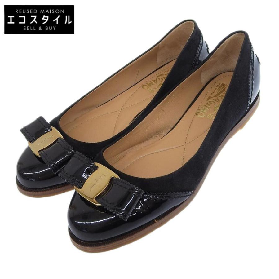 美品！Salvatore Ferragamo フェラガモ フラットパンプス